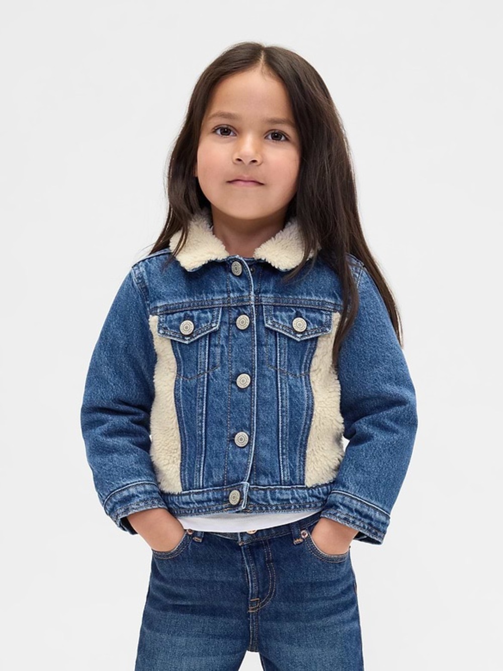 Toddler Sherpa Icon Denim Jacket